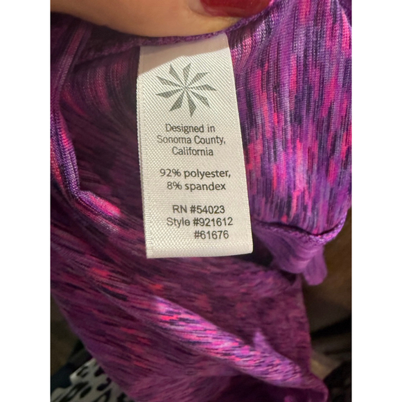 Women's Athleta Long Sleeve Tee XXS Purple Pink Half-Zip - Picture 8 of 10